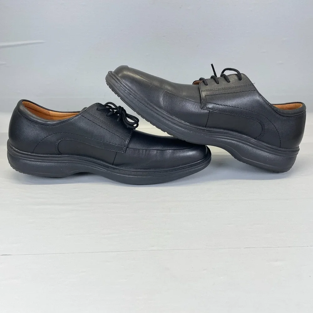 Dr. Comfort Classic Oxford Shoes Mens Size 11.5 M Black Leather Lace Up Dress